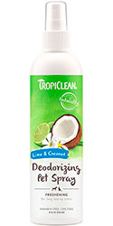TropiClean Дезодорирующий спрей "Лайм и кокос" для кошек и собак