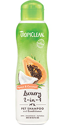 TropiClean Зволожуючий шампунь-кондиціонер "Папая та кокос" для котів і собак