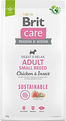 Brit Care Sustainable Adult Small Breed Chicken and Insect