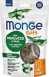 Monge Gift Cat Skin Support Ласощі з тріскою і алое для котів