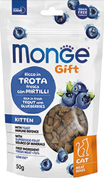 Monge Gift Kitten Ласощі з фореллю і чорницею для кошенят