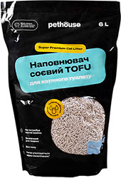 Pethouse Tofu Соевый наполнитель для кошачьего туалета, с ароматом молока