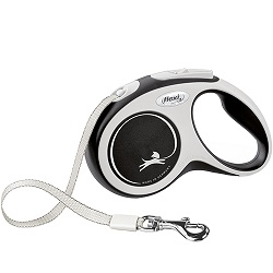 Flexi New Comfort S — повідець-рулетка для собак до 15 кг, стрічка, 5 м