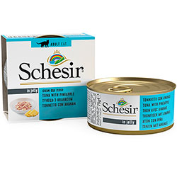 Schesir консервы для кошек, тунец с ананасом