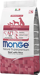 Monge Speciality Line Dog Adult All Breeds Monoprotein Beef with Rice