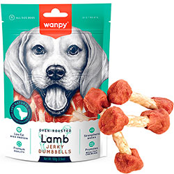 Wanpy Lamb Jerky Dumbbells Кость-гантель с ягненком для собак
