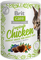 Brit Care Cat Snack Superfruits Chicken Лакомства для взрослых кошек