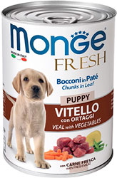 Monge Fresh Puppy Veal & Vegetables Cans