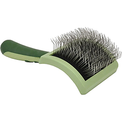 Safari Curved Firm Slicker Brush Изогнутая пуходерка для длинной шерсти у собак