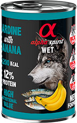 Alpha Spirit Dog Adult Sardine with Banana Cans