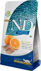 Farmina N&D Ocean Cat Adult Neutered (Sterilised) Herring & Orange