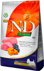Farmina N&D Pumpkin Grain Free Dog Adult Mini Lamb & Blueberry