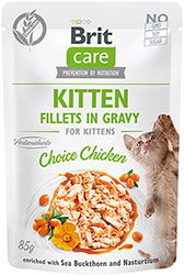 Brit Care Cat Fillets in Gravy с курицей для котят