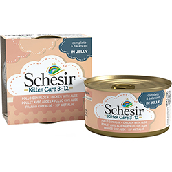 Schesir консерви для кошенят, курка з алое