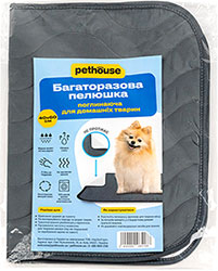 Pethouse Многоразовая пеленка для собак, серая