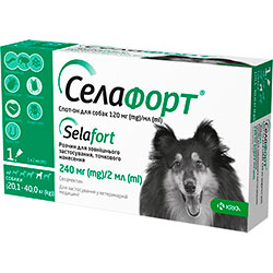Селафорт Спот-он Капли для собак весом от 20,1 до 40 кг