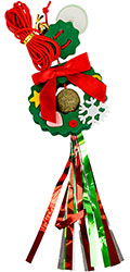 Christmas Toys Іграшка "Різдвяний вінок" з котячою м'ятою та мотузкою для котів