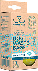 Hippie Pet Набор биоразлагаемых пакетов из крахмала, без аромата