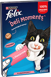 Felix Deli Moments Salmon Кремові ласощі з лососем для котів