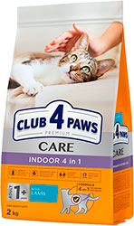 Клуб 4 Лапи Premium Indoor 4 in 1 з ягням для дорослих котів