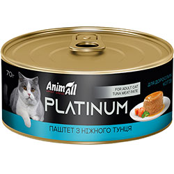 AnimAll Platinum Нежный паштет из тунца для кошек