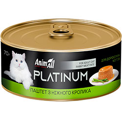 AnimAll Platinum Нежный паштет из кролика для кошек