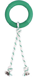 Green Sheep Natural Rubber Hoop Rope M Резиновое кольцо с веревкой для собак, 15,5 см