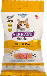 Mediterranean Natural Serrano Snacks Cat Skin & Coat Salmon & Tuna