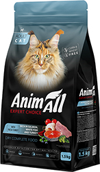 AnimAll с лососем, белой рыбой и свежей индейкой для кошек