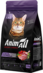 AnimAll со свежей индейкой и уткой для кошек