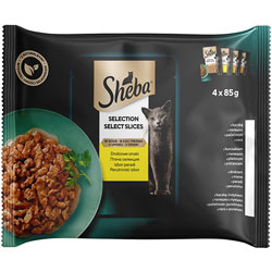 Sheba Select Slices Набір вологого корму з м'ясом птиці в соусі