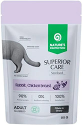 Nature's Protection Superior Care Grain Free Cat Adult Sterilised with Rabbit, Chicken Breast and Cranberries