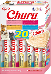Inaba Churu Мусові ласощі з тунцем, морепродуктами та боніто для котів