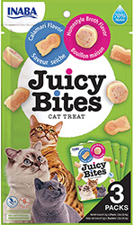 Inaba Juicy Bites Набор влажных снеков со вкусом домашнего бульона и кальмаров для кошек