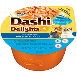 Inaba Dashi Delights Ніжні пластівці тунця у шовковистому бульйоні для котів