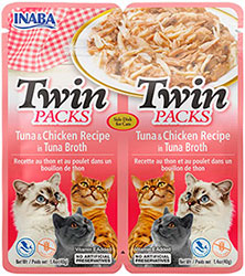 Inaba Twin Packs Тунець та курка у бульйоні для котів