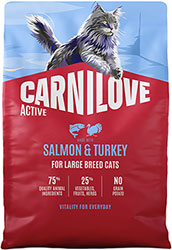 Carnilove Active Cat Adult Large Breed Salmon & Turkey