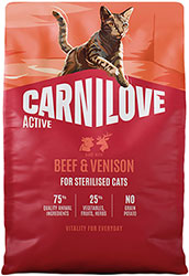 Carnilove Active Cat Sterilised Beef & Venison
