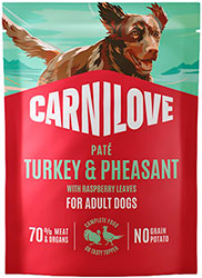 Carnilove Dog Adult Pate Turkey & Pheasant with Raspberry Leaves