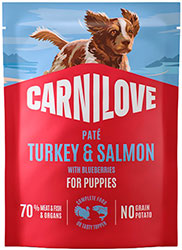 Carnilove Puppy Pate Turkey & Salmon with Blueberries