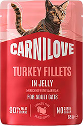 Carnilove Rich In Turkey With Valerian In Jelly Cat Adult