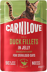 Carnilove Rich In Duck With Catnip In Jelly Cat Sterilised