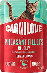 Carnilove Rich In Pheasant With Raspberry Leaves In Jelly Cat Adult
