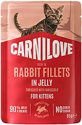 Carnilove Jelly Rich In Rabbit With Marigold In Jelly Kittens
