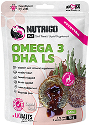 LK Baits Pet Nutrigo Омега-3 Algae Mini Функціональні ласощі з олією водоростей для собак малих порід