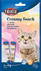 Trixie Creamy Snacks Муссовые лакомства с креветками для кошек