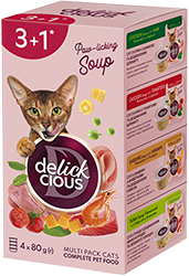 Delickcious Cat Adult Soup Multi Pack