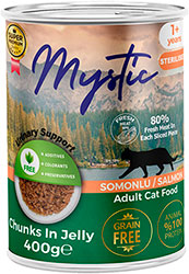 Mystic Шматочки з лососем в желе для стерилізованих котів