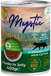 Mystic Шматочки з фореллю в желе для котів