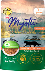 Mystic Шматочки з лососем в желе для стерилізованих котів, пауч